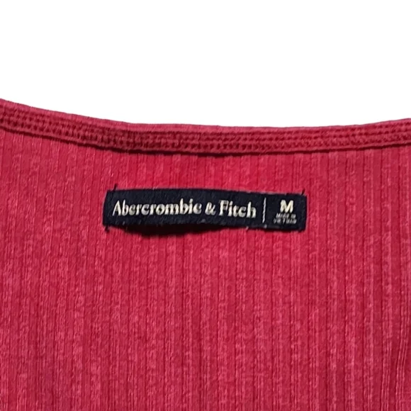 Abercrombie & Fitch Midi Knit Dress Size Medium Red - Picture 3 of 3